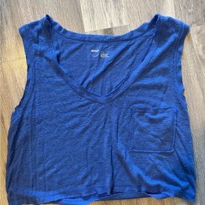 Aerie Royal Blue V-Neck Tank Top